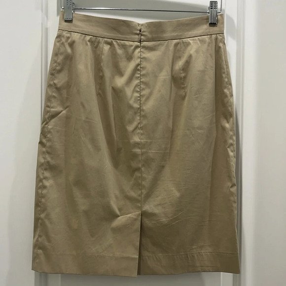 Prada Khaki Pencil Above Knee Minimalist Skirt Sz 40 US 8 - Picture 4 of 6
